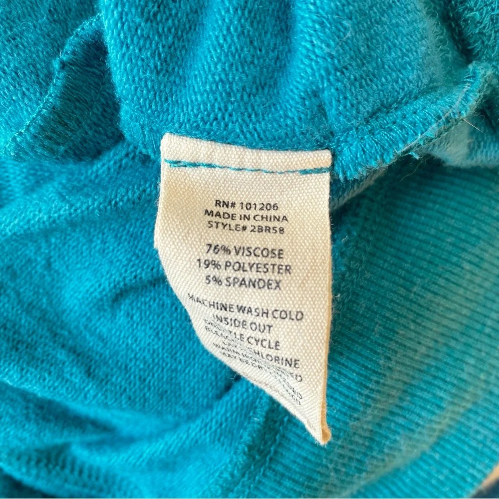 Soft Surroundings Siesta Soft Tunic V Neck‎ Pullover Size XS Blue Lagenlook